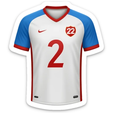 White soccer jersey turn around with number 22 and my name RONIHO sticker