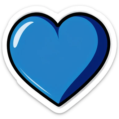 Pop art blue heart  sticker
