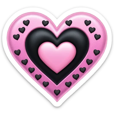 BLACKPINK-inspired gothic heart ,  hearts, black and pink, cute,  sticker