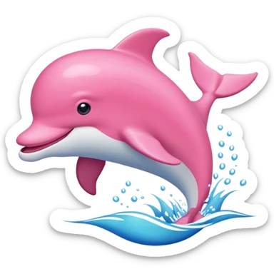 Pink dolphin  sticker