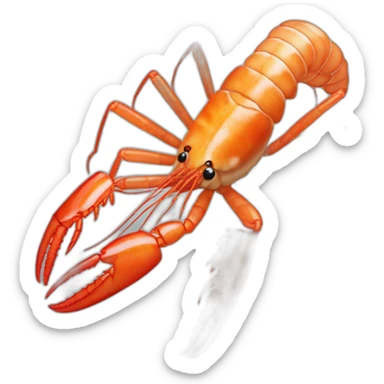 Langouste sur crevette sticker
