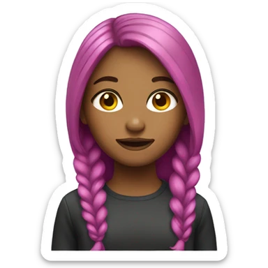 Girl with dyed hair sticker
