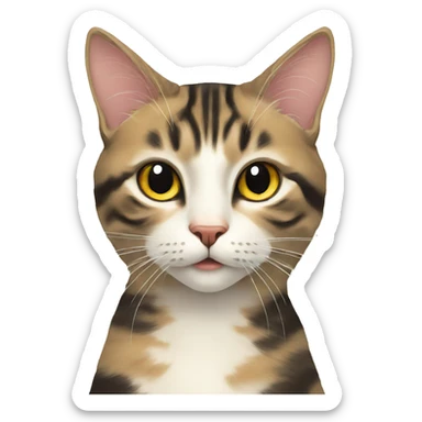 Abstract quirky funky cats illustrations  sticker