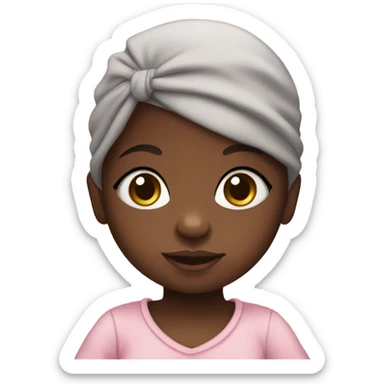 black newborn baby girl sticker