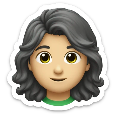 Niño con pelo rubio ojos verdes barbas de chivo sticker