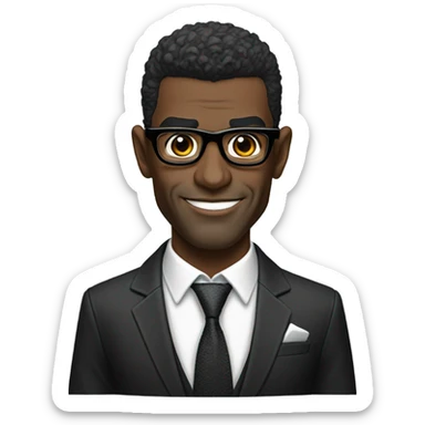 deon sanders with suit and glasses sticker