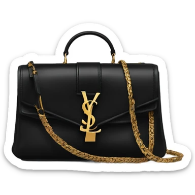 Black ysl bag sticker