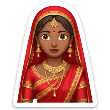 beautiful indian bride sticker