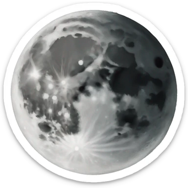 Moon sticker