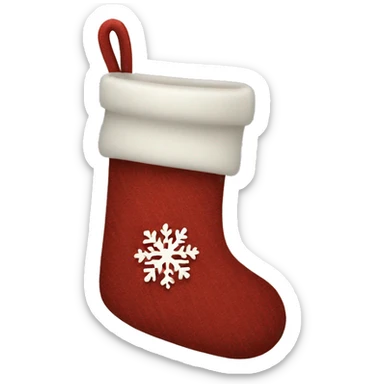 Cashmere Christmas stocking with snowflakes  sticker