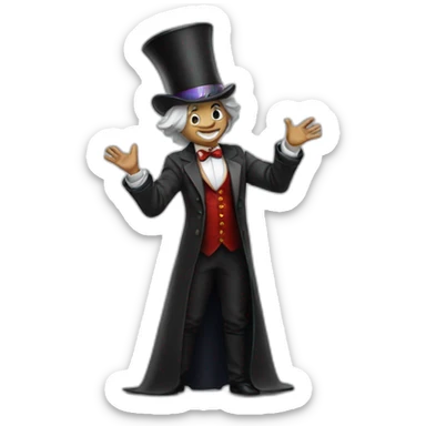 A magician bows to the audience sticker