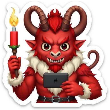 Christmas Krampus sticker