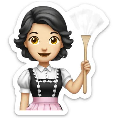 French maid sticker