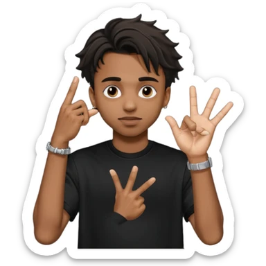 Playboi Carti YVL hand sign sticker