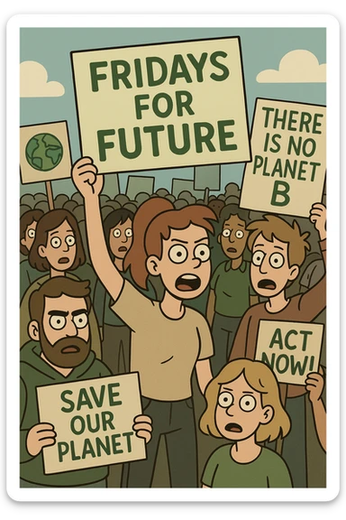  Fridays for Future the people lots of people   sticker