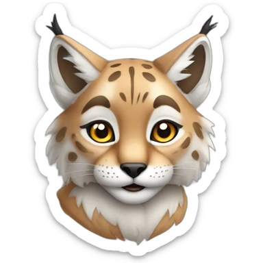 Cute lynx sticker