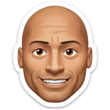 Dwayne the rock Johnson making creepy smirk sticker
