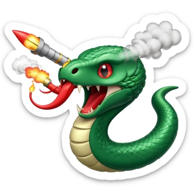 Cobra firing missiles out of its mouth sticker