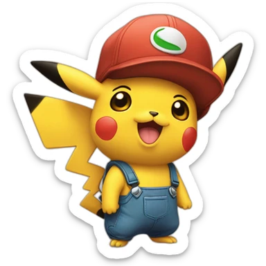 dois Pickachu iguais mas um com algo diferente sticker