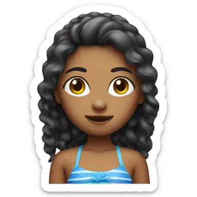 A girl who in swimsuit sticker