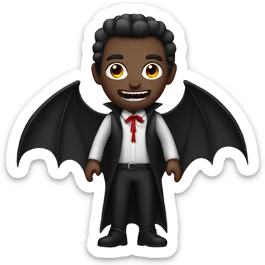  vampire with a bat wings sticker