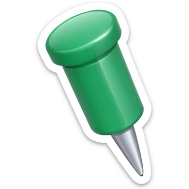 green push pin sticker