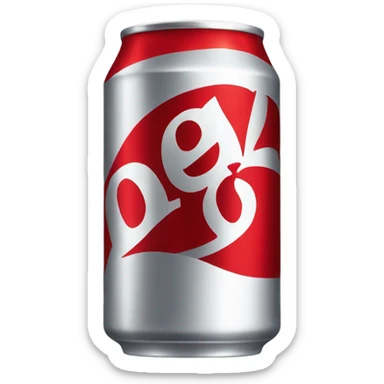Silver and red Diet Coke can sticker