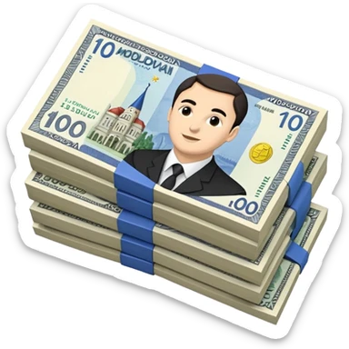 100 moldovan money sticker