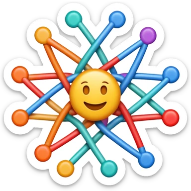 neural network diagram AI emoji sticker