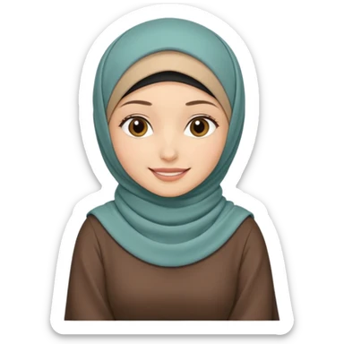 Hijabi girl sitting sticker