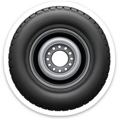 semi tire with a 2 in the center sticker