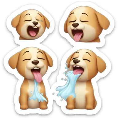 cute animals sneezing  sticker