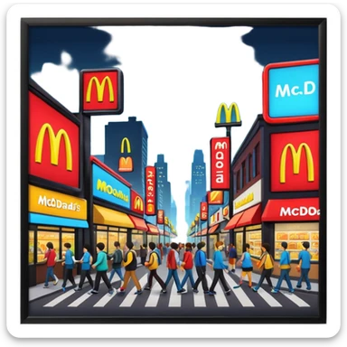 Mcdonalds street sticker