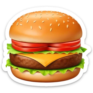 Plain burger no cheese sticker