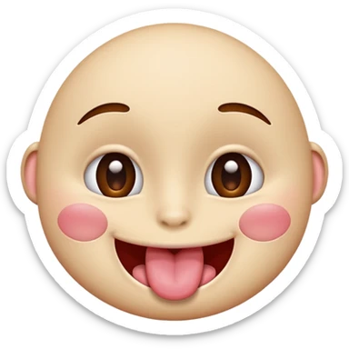 Face with tongue out, smiling and blushing and eyes rolled back  sticker