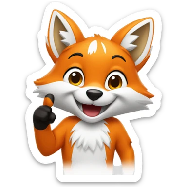 fox hang loose sticker