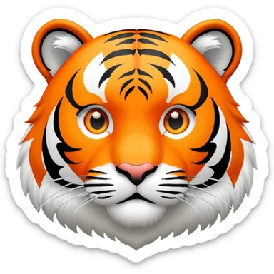 tiger face with OMG speech bubble for Twitch emote sticker