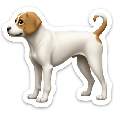 Dog pooping pose sticker