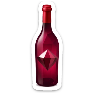 wine red diamond  sticker