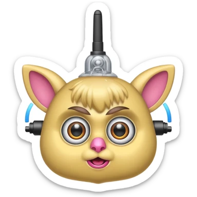 Furby connect with clear antena top on head sticker