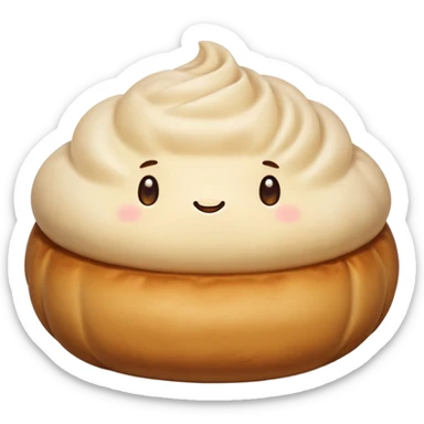 dumpling bun with a cool shadow clone sticker