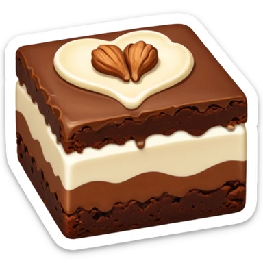 brownie chocolate con leche y avellana sticker