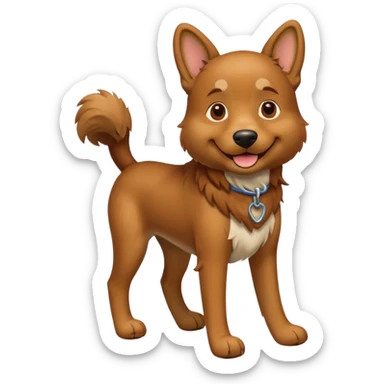 Dog with human legs sticker