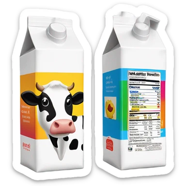 Milk carton sticker