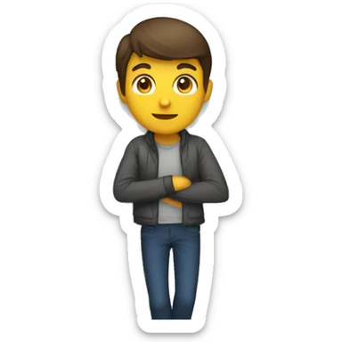 Persona que se asoma de una puerta sticker