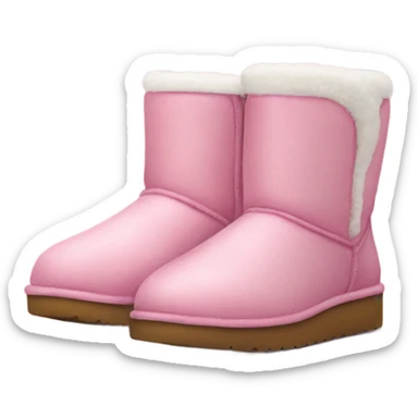 pink uggs whit white dure sticker