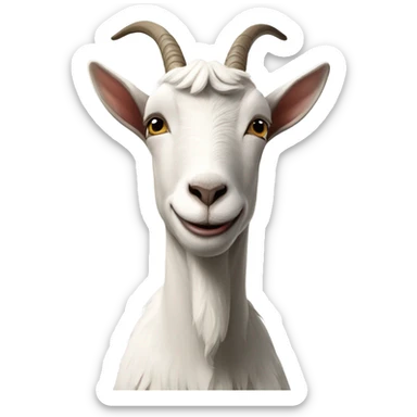 A goat waving a finger at you to suggest not to do something sticker