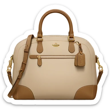 Beige designer coach bag sticker