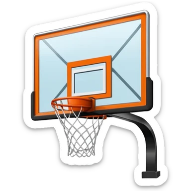 Basketball backboard sticker