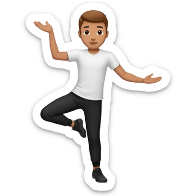 male dance choreographer with pants and shirt sticker